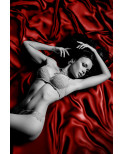 Drap Vinyle rouge 220 x 200 cm - Fetish Tentation