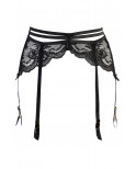 Porte-jarretelles tulle et dentelle noir V-10712 - Axami