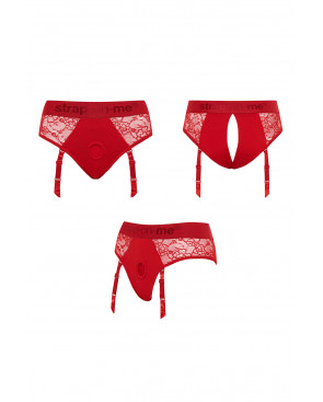Harnais lingerie Diva (rouge) - Strap On Me