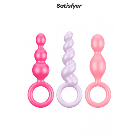 Set de 3 plugs colorés Booty Call - Satisfyer
