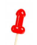 Sucette pénis à la cerise avec effet chauffant épicé