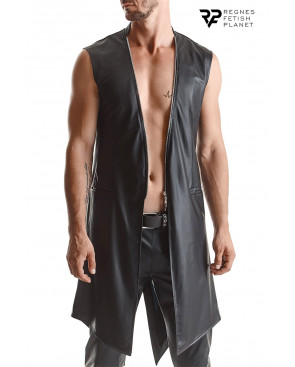 Veste longue sans manche wetlook Marco - Regnes