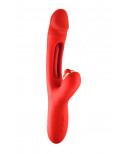 Vibromasseur rabbit 3-en-1 Joyfully rouge - Yoba