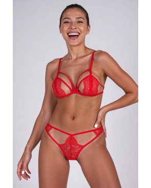 Ensemble 2 pièces rouge Anuvera - Passion