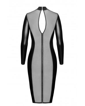 Robe fuseau Crystal F371 - Noir Handmade