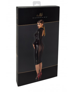 Robe fuseau Crystal F371 - Noir Handmade