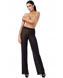 Pantalon en maille pailletée Onyx F374 - Noir Handmade