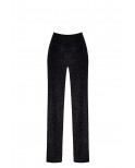 Pantalon en maille pailletée Onyx F374 - Noir Handmade
