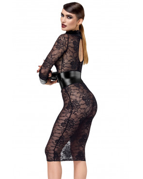 Robe corset Noirelle F375 - Noir Handmade