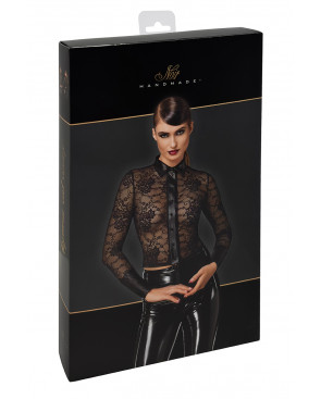 Chemise dentelle Noirelle F377 - Noir Handmade