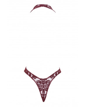 Body en tulle floqué Kink Royal F386 - Noir Handmade