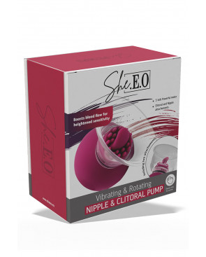 Pompe à clitoris et tétons rotative et vibrante - She.E.O.