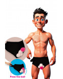 Slip avec pénis en peluche mobile