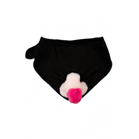 Slip avec pénis en peluche mobile