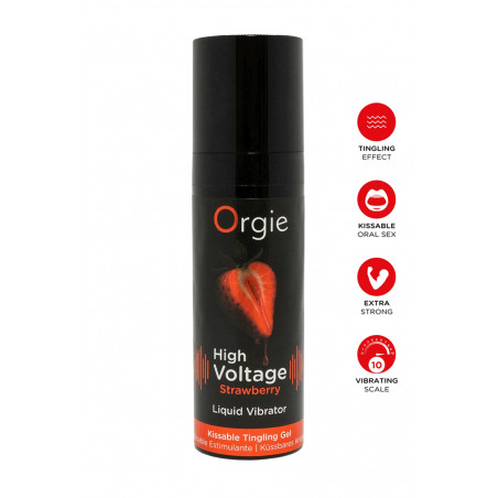 Gel d'excitation High Voltage Liquid Vibrator Fraise - Orgie