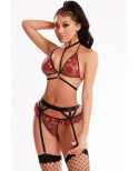 Ensemble lingerie 5 pièces rouge - J Lingerie