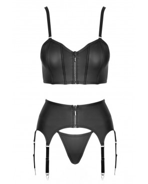 Ensemble lingerie 3 pièces avec porte-jarretelles - Cottelli PARTY 