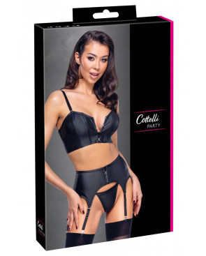 Ensemble lingerie 3 pièces avec porte-jarretelles - Cottelli PARTY 