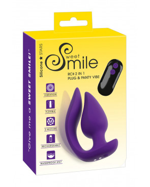 Plug et stimulateur externe vibrant 2 en 1 - Sweet Smile