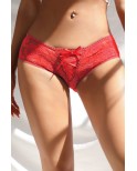 Culotte ouverte dentelle O Rouge - Litolu Lingerie