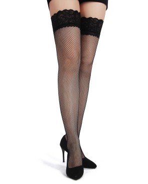 Bas résille jarretière dentelle Noir - Ohyeah