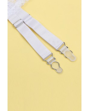 Porte-jarretelles et string Blanc - Litolu Lingerie