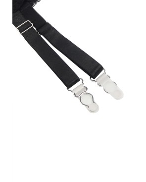 Porte-jarretelles et string Noir - Litolu Lingerie