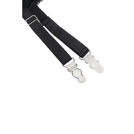 Porte-jarretelles et string Noir - Litolu Lingerie