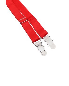 Porte-jarretelles et string Rouge - Litolu Lingerie