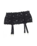 Porte-jarretelles dentelle large Noir - Litolu Lingerie