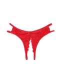 String ouvert dentelle Rouge - Litolu Lingerie