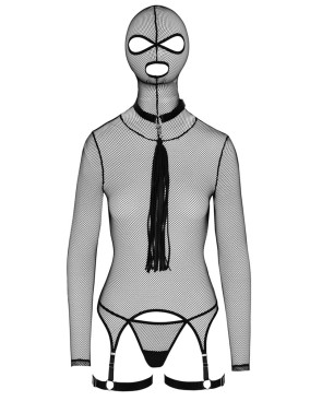 Ensemble lingerie résille et accessoires BDSM - Bad Kitty