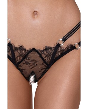 String ouvert Rio noir en dentelle - Cottelli LINGERIE  