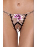 String ouvert Fleur brodée - Cottelli LINGERIE