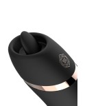 Stimulateur 2 en 1 avec langue vibrante - Rosy Gold