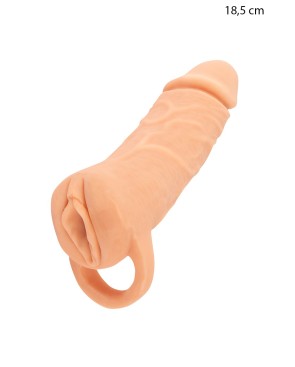 Masturbateur et extension de pénis  18,5 cm - Nature Skin