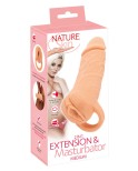Masturbateur et extension de pénis  18,5 cm - Nature Skin