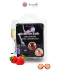 2 Brazilian Balls - fraise & champagne