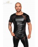 T-shirt wetlook et filet H056