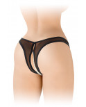 String ouvert avec perles Sophie - noir