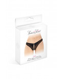 String ouvert avec perles Sophie - noir