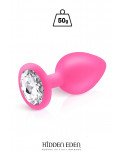 Plug bijou silicone rose M - Hidden Eden