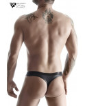 String noir wetlook et mesh - Regnes