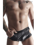 Shorty ouvert noir wetlook - Regnes