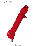 Corde de bondage Japonais 5m rouge - Ouch