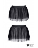 Mini jupe noire en maille transparente - Regnes