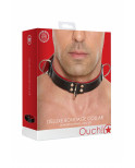 Collier Bondage Deluxe rouge et noir - Ouch!