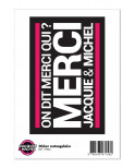Grand sticker J&M rectangle noir