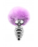 Plug métal Fluffy Twist M mauve - Alive