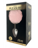 Plug métal Fluffy L rose - Alive